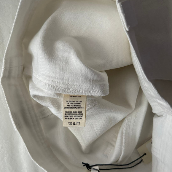 Alex Mill Phoebe Shorts in White Denim Size 12 - Picture 6 of 7